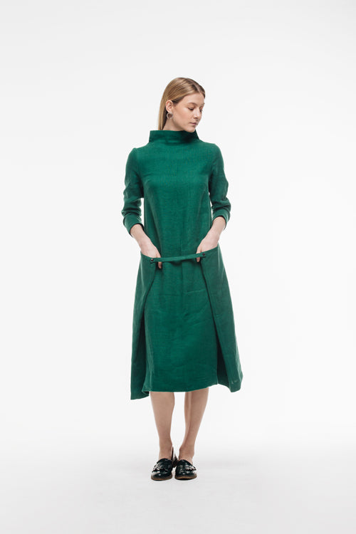 Kleid Quadrat Grün