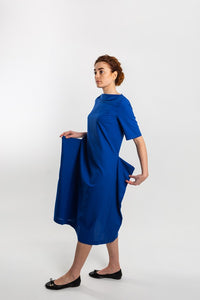Kleid Quadrat Blau